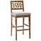 INK+IVY Crackle 26" Light Gray and Caramel Counter Stool