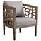 INK + IVY Crackle Light Gray Fabric Accent Chair