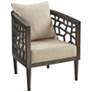 INK + IVY Crackle Tan Fabric Accent Chair