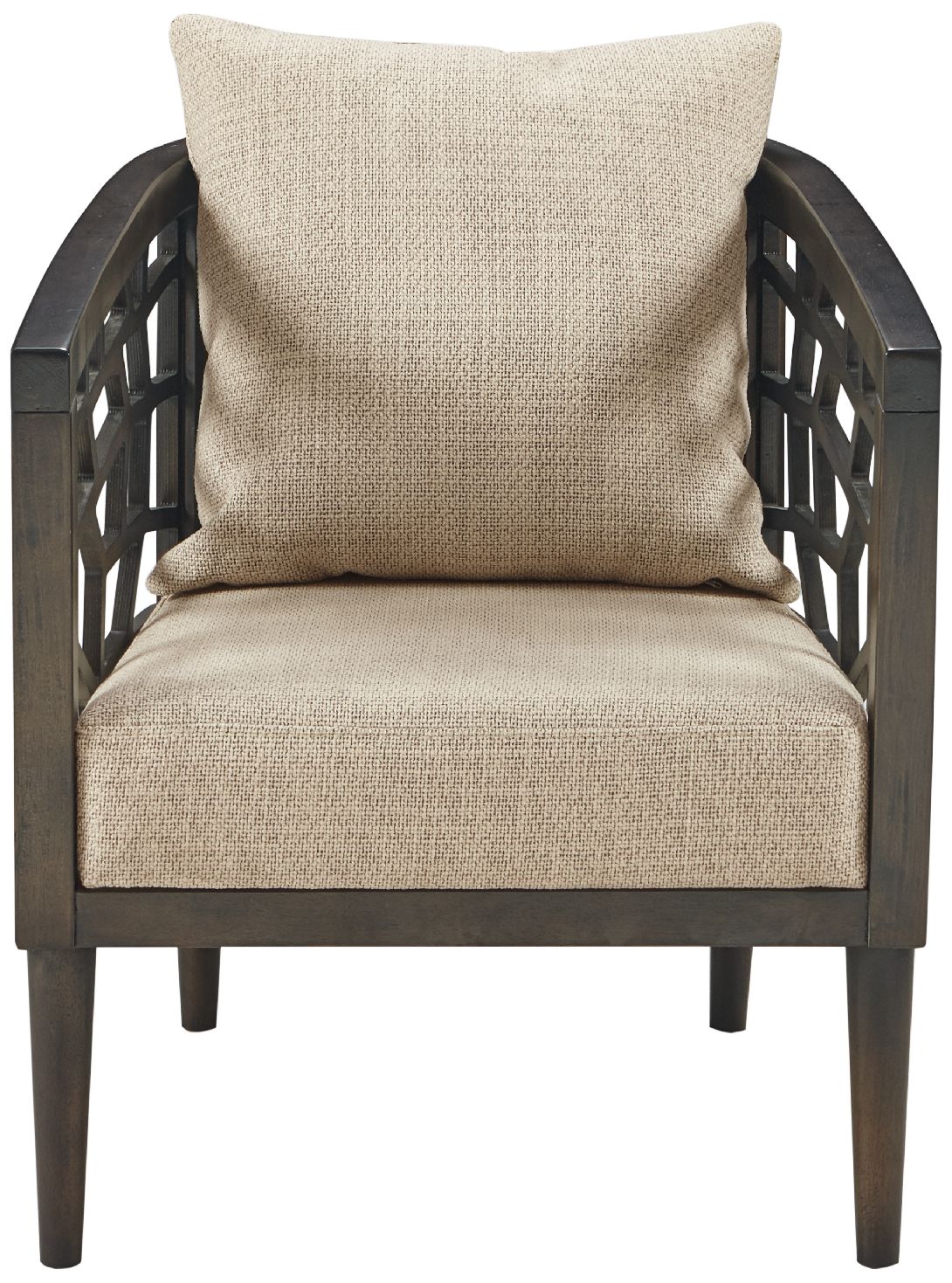 INK + IVY Crackle Tan Fabric Accent Chair