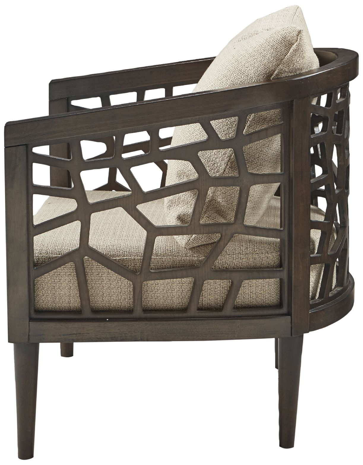 INK + IVY Crackle Tan Fabric Accent Chair