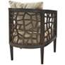 INK + IVY Crackle Tan Fabric Accent Chair