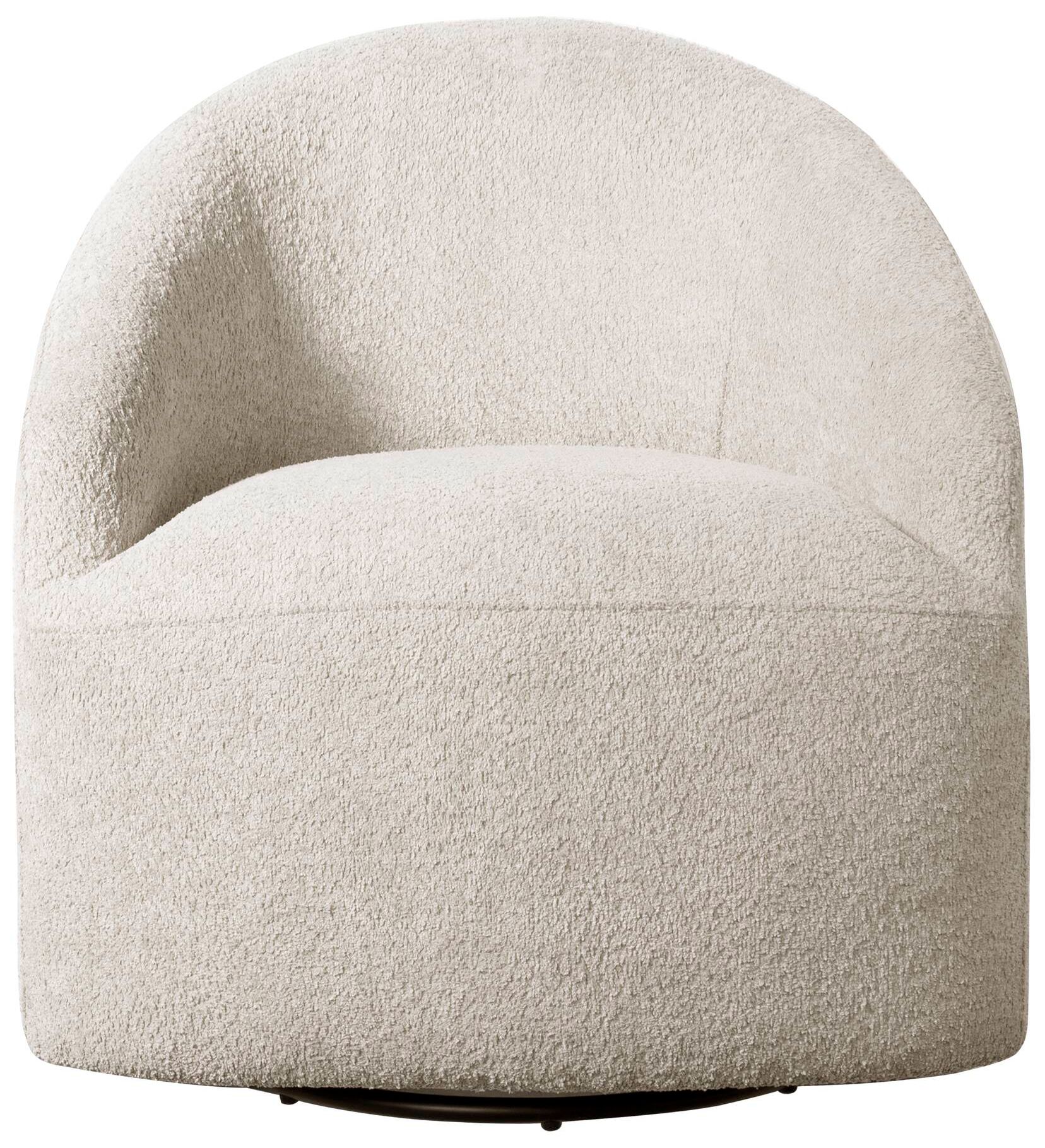 Image 3 INK+IVY Cream Bonn Upholstered 360 Degree Swivel Chair more views