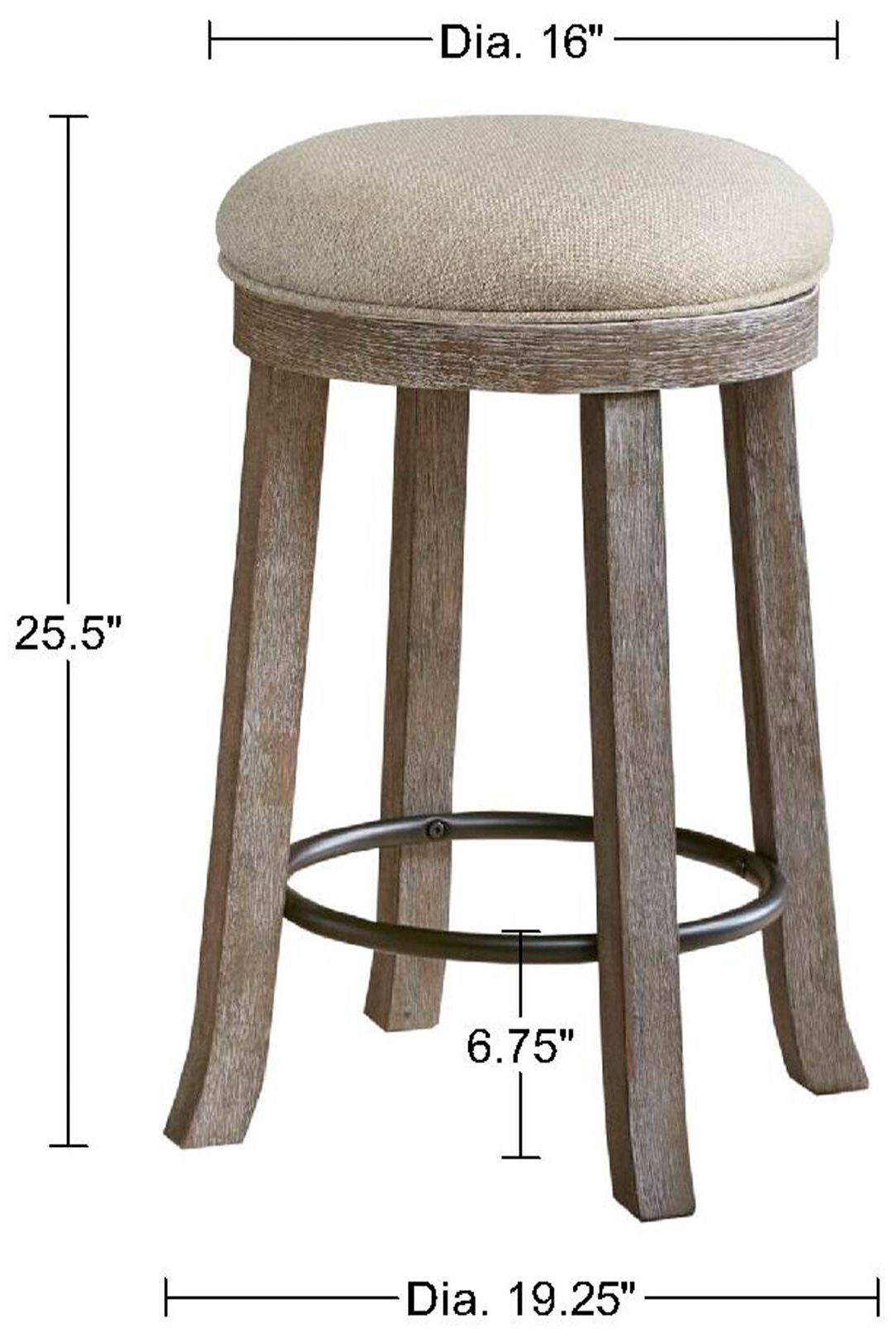Image 6 INK+IVY Cream/Reclaimed Grey Oaktown Swivel Counter Stool more views