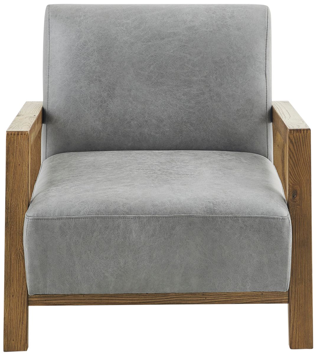 Grey and wood online accent chair