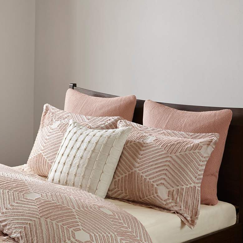 Image 4 INK + IVY Ellipse Blush Full/Queen 3-Piece Comforter Set more views