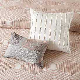 Image5 of INK + IVY Ellipse Blush King/Cal King 3-Piece Comforter Set more views