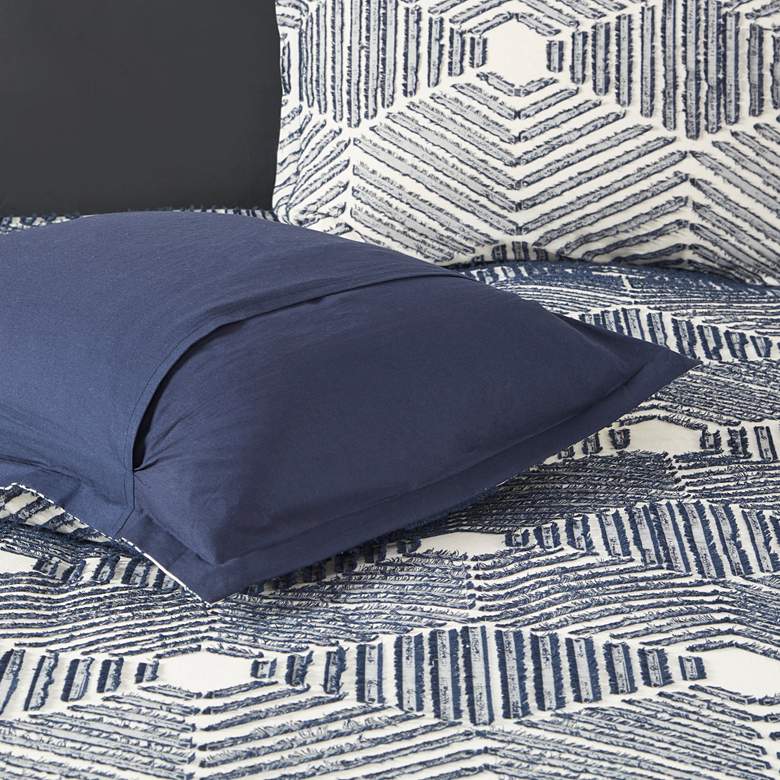 Image 6 INK + IVY Ellipse Navy Full/Queen 3-Piece Comforter Mini Set more views