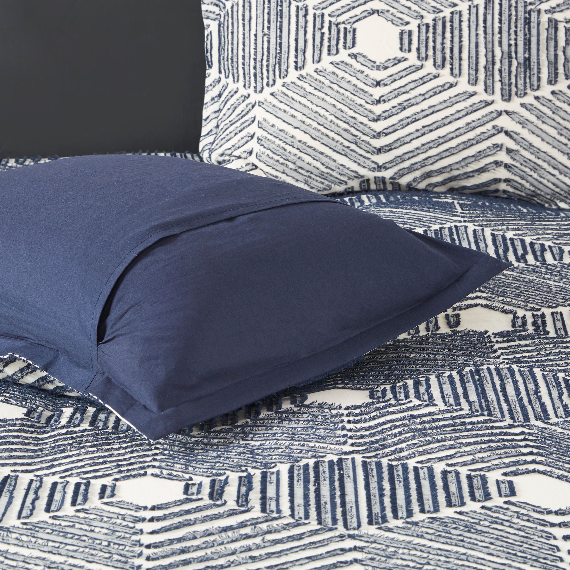 INK + IVY Ellipse Navy King/Cal King 3-Piece Comforter Mini Set