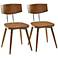 INK + IVY Frazier Pecan Wire Brush Dining Chairs Set of 2