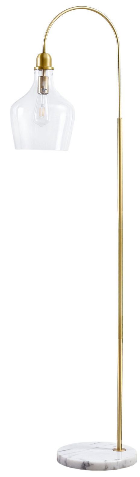Image 4 INK+IVY Gold Auburn Arched Floor Lamp with Marble Base more views