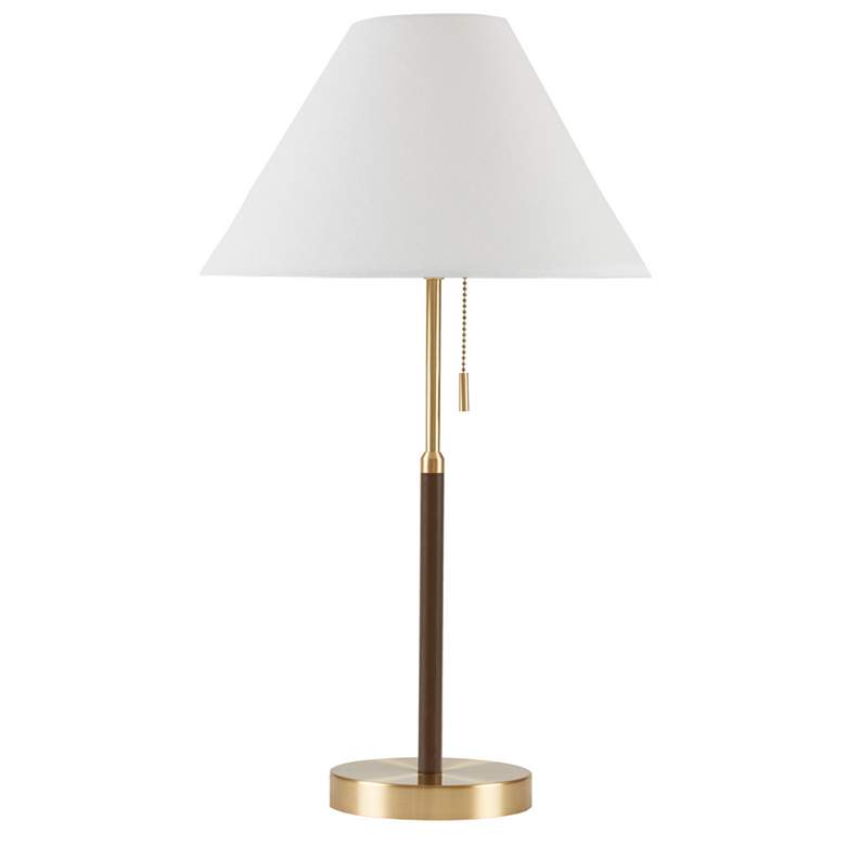 Image 1 INK+IVY Gold/Brown Bromley Two Tone Pull-chain Table Lamp