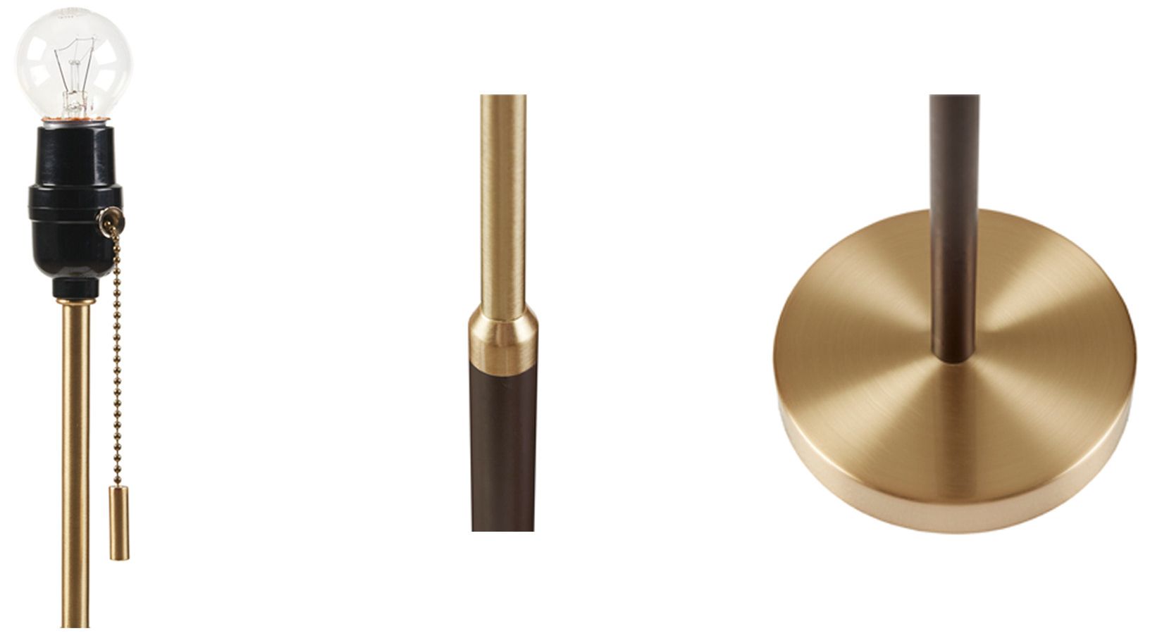 INK+IVY Gold/Brown Bromley Two Tone Pull-chain Table Lamp