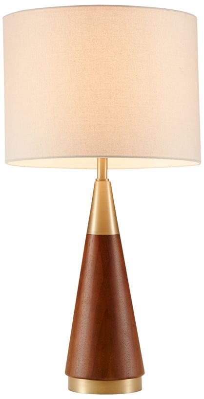 Image 2 INK+IVY Gold/Brown Chrislie Triangular Table Lamp