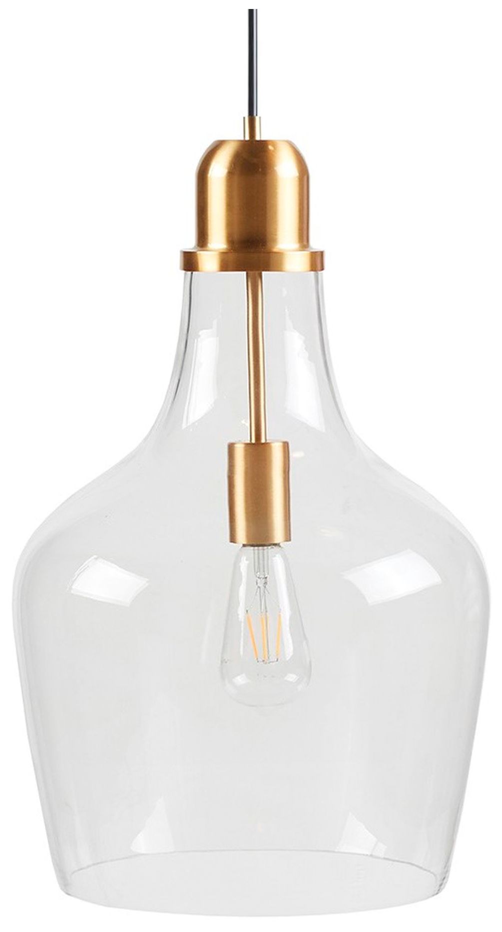 Image 2 INK+IVY Gold/Clear Auburn Bell Shaped Glass Pendant