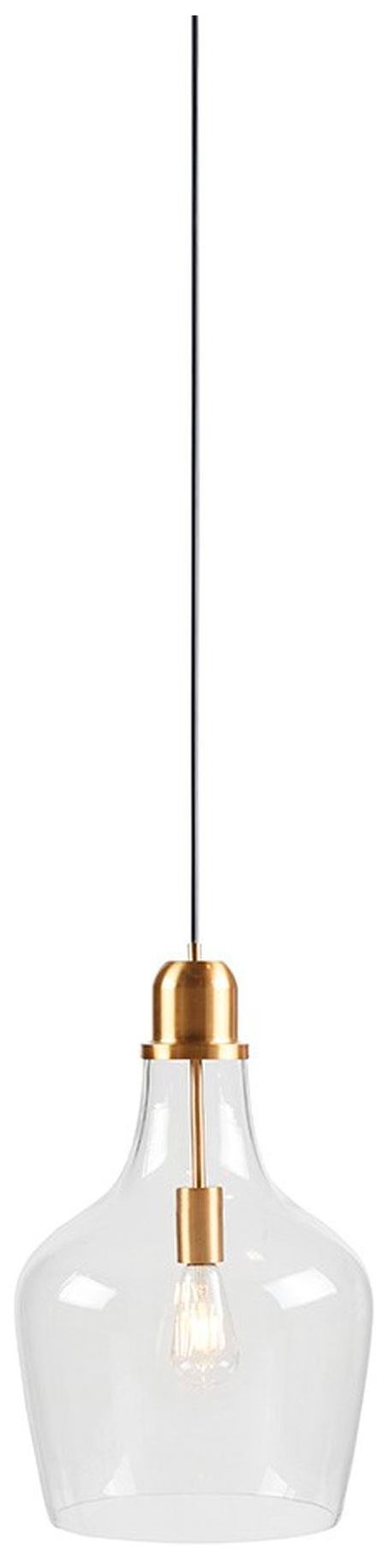 Image 6 INK+IVY Gold/Clear Auburn Bell Shaped Glass Pendant more views