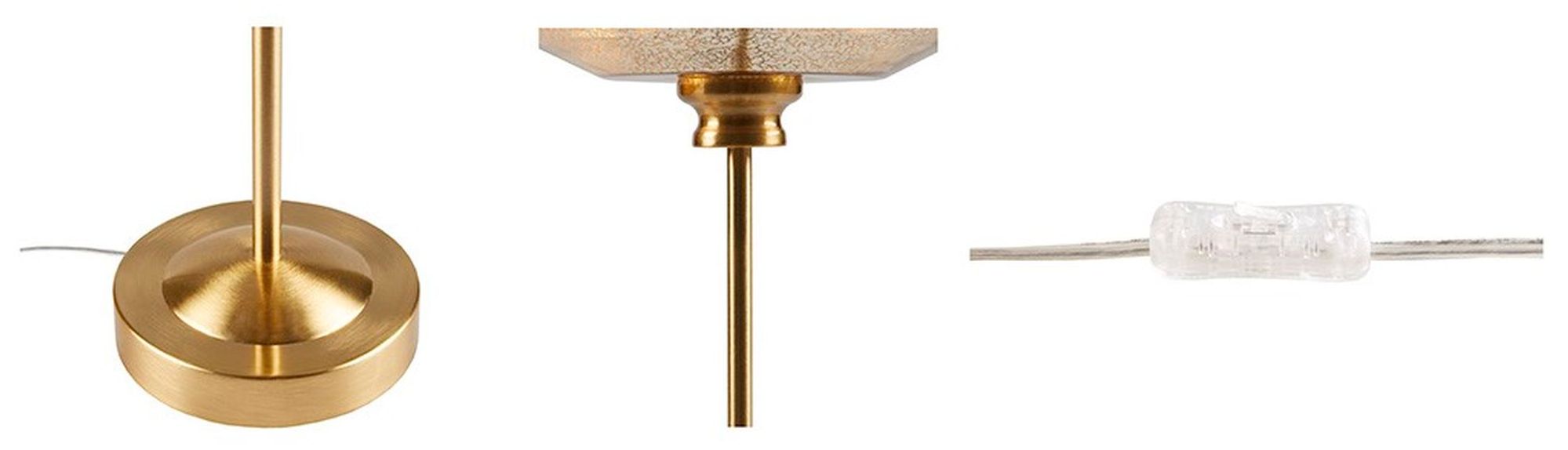 INK+IVY Gold Lumivive 17" Mercury Glass Table Lamp