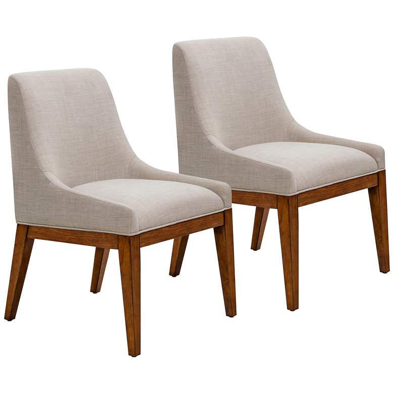 Image 1 INK+IVY Gray Frank Upholstered Dining Chair (Set of 2)