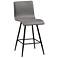 INK+IVY Grey Adams Faux Leather Swivel Counter Stool