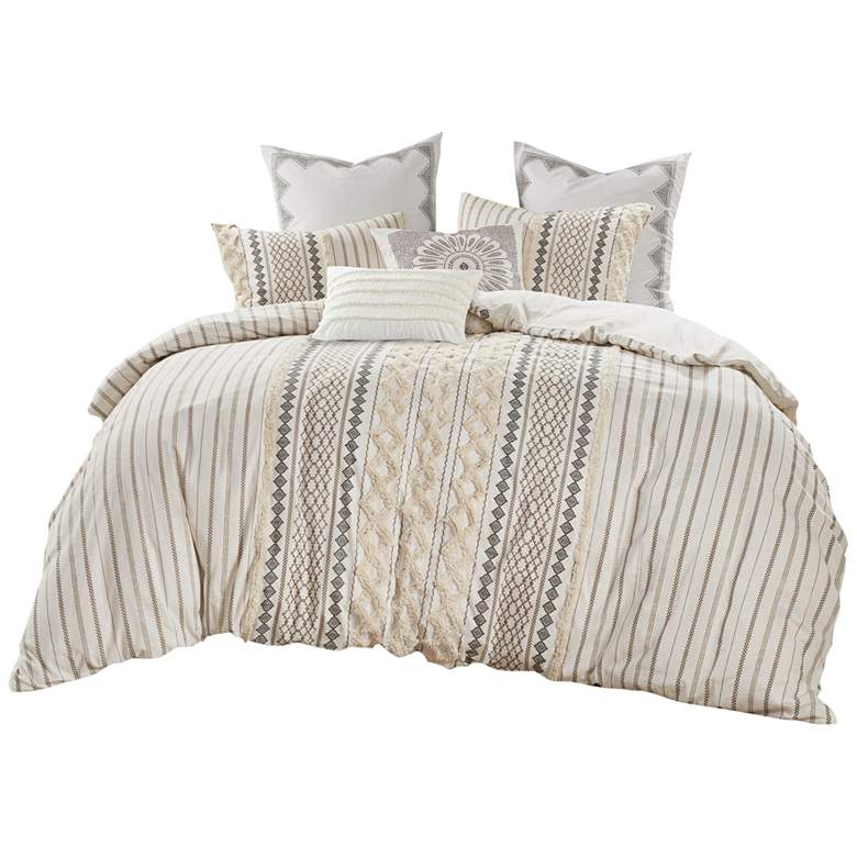 Image 2 INK + IVY Imani Ivory Full/Queen 3-Piece Comforter Set