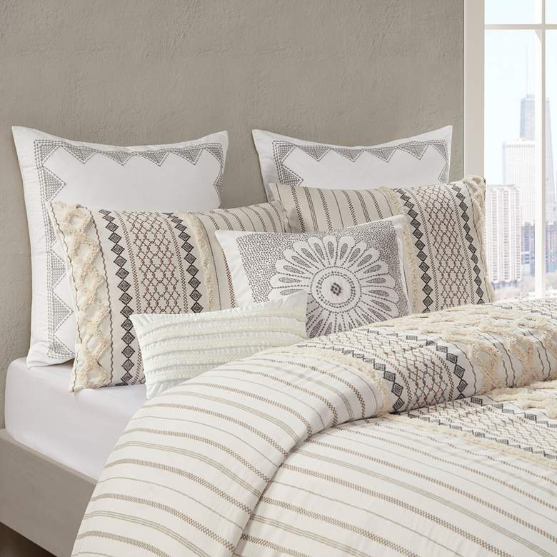 Image 5 INK + IVY Imani Ivory Full/Queen 3-Piece Comforter Set more views