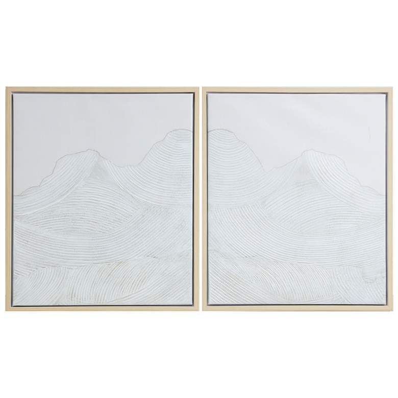 Image 1 INK+IVY Ivory Desert Serenity Abstract 2-piece Framed Canvas Wall Art Set
