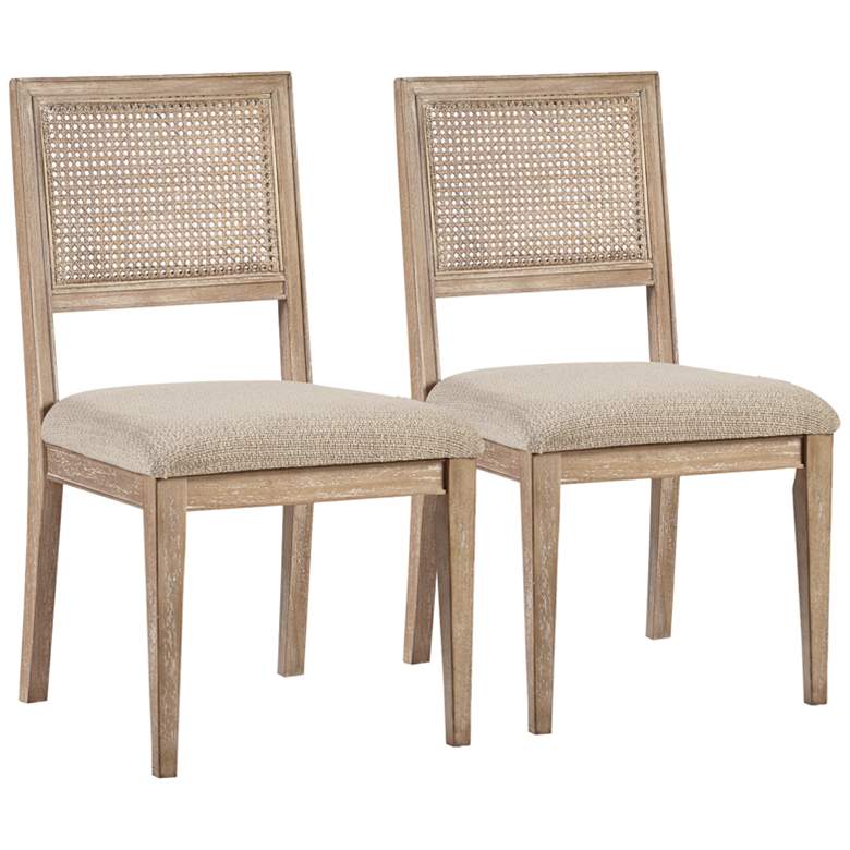 Image 2 INK+IVY Kelly Light Brown Wheat Dining Side Chairs Set of 2