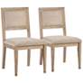 INK+IVY Kelly Light Brown Wheat Dining Side Chairs Set of 2