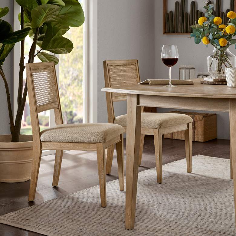 Image 1 INK+IVY Kelly Light Brown Wheat Dining Side Chairs Set of 2