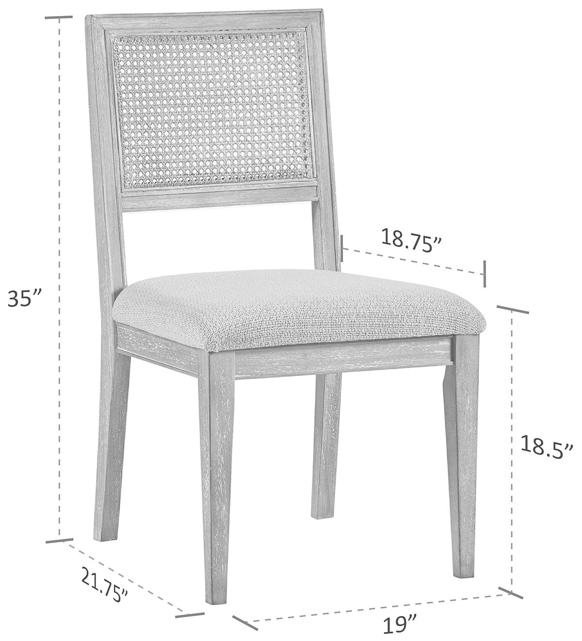 INK+IVY Kelly Light Brown Wheat Dining Side Chairs Set of 2