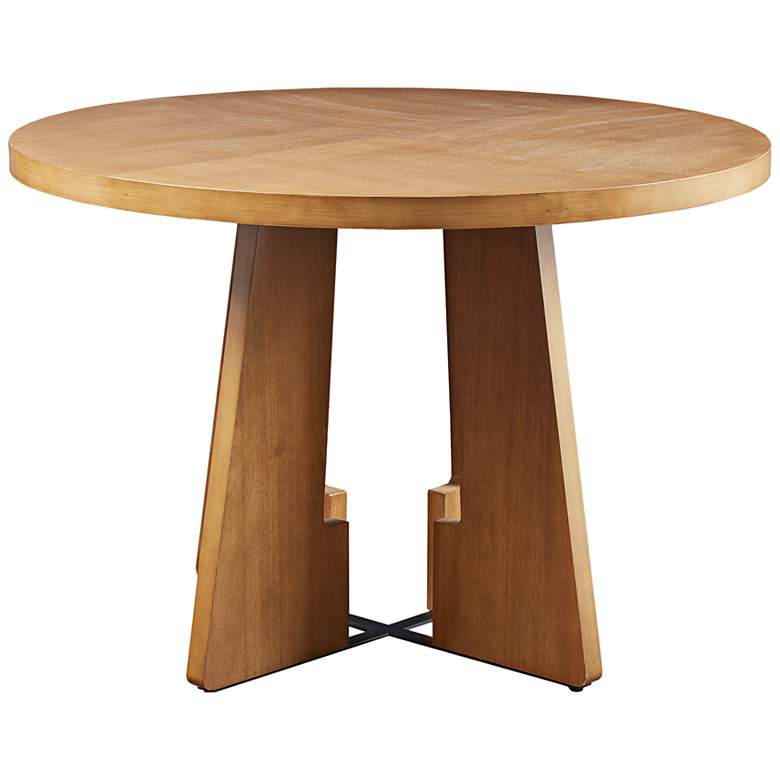 Image 2 INK + IVY Kennedy 44" Wide Pecan Wood Round Dining Table