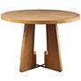 2_INK + IVY Kennedy 44" Wide Pecan Wood Round Dining Table