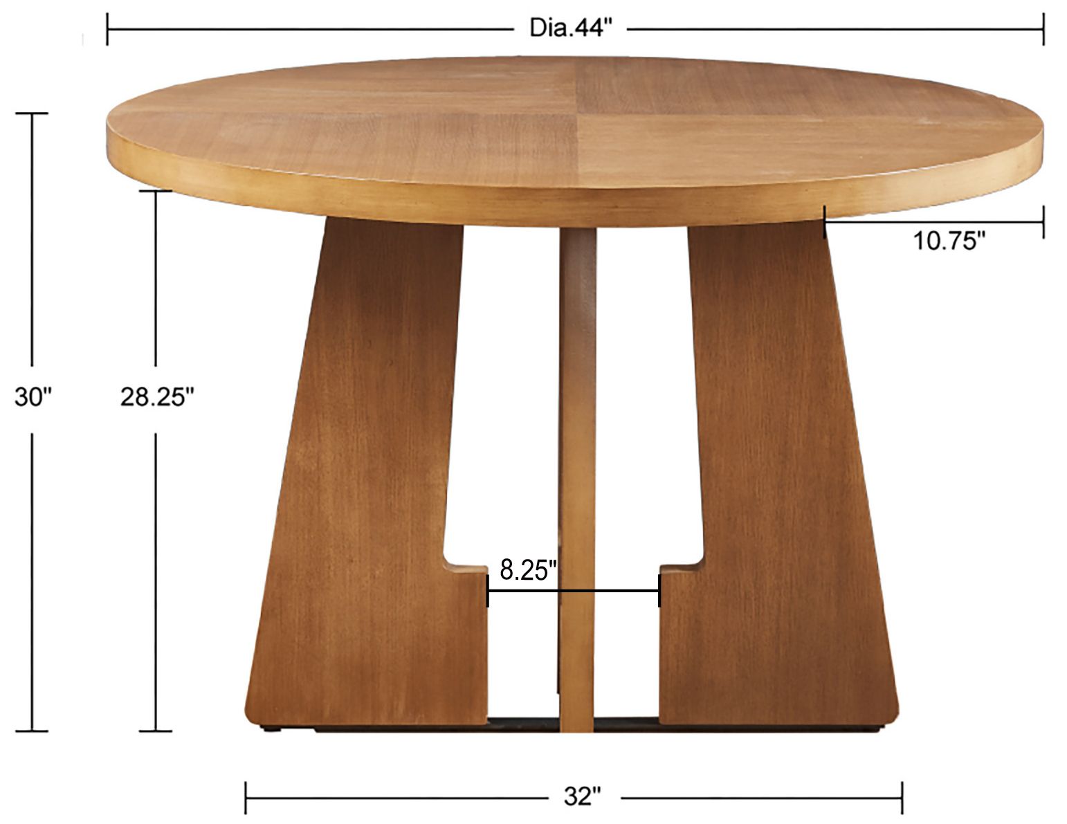 INK + IVY Kennedy 44" Wide Pecan Wood Round Dining Table