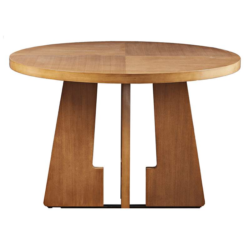 Image 5 INK + IVY Kennedy 44" Wide Pecan Wood Round Dining Table more views