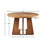 6_INK + IVY Kennedy 44" Wide Pecan Wood Round Dining Table more views