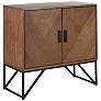 INK + IVY Krista 36" Wide Brown Wood 2-Door Accent Cabinet