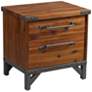 INK + IVY Lancaster 24" Wide Acacia 2-Drawer Nightstand in scene