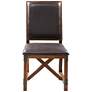 INK + IVY Lancaster Chocolate Brown Faux Leather Dining Chair