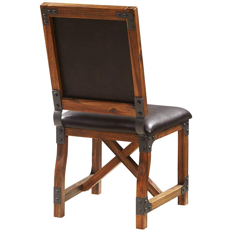 Image 7 INK + IVY Lancaster Chocolate Brown Faux Leather Dining Chair more views