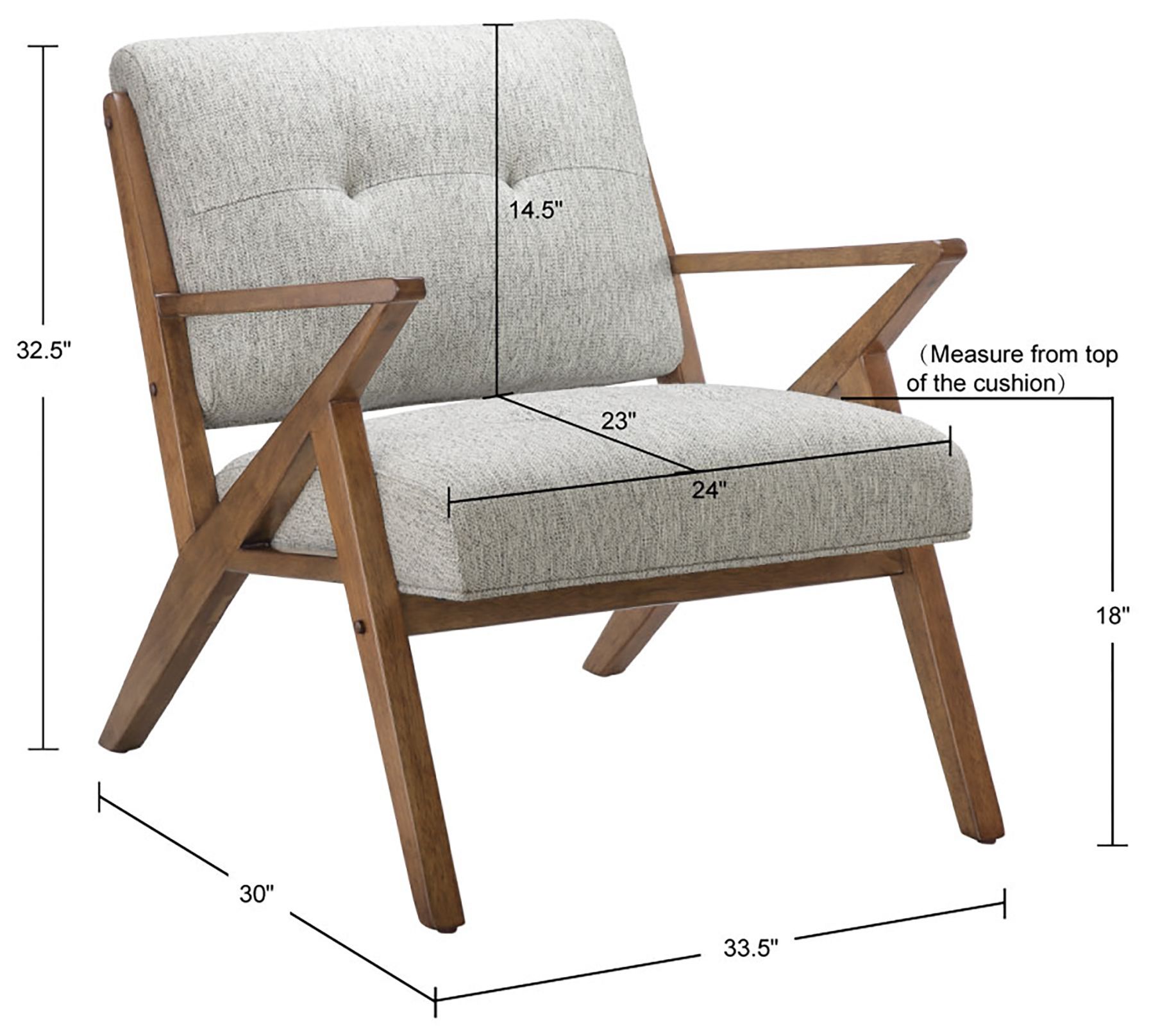 Image 7 INK+IVY Light Grey Rocket Lounge Chair more views