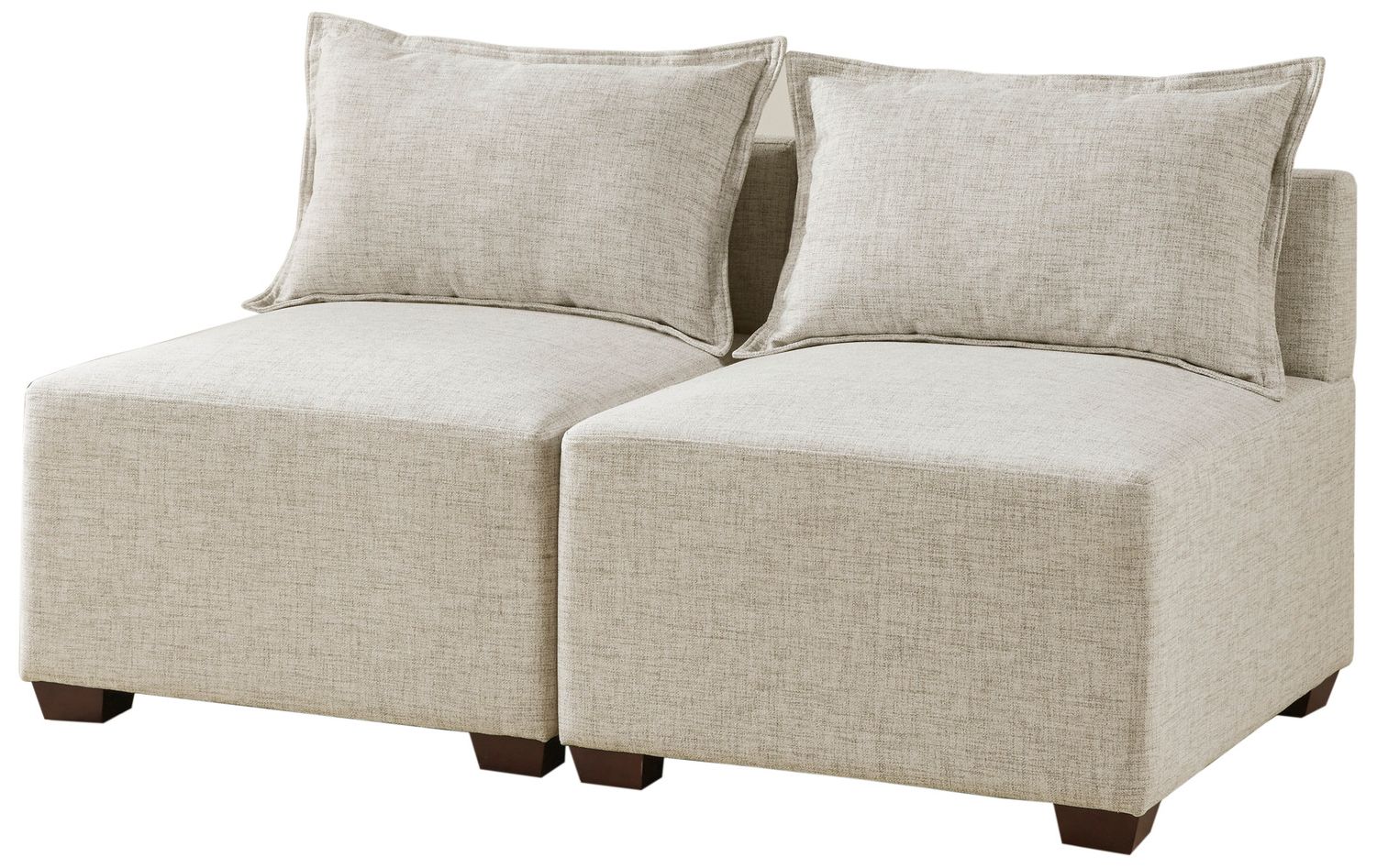 Image 6 INK+IVY Linen Molly Modular Armless Chair more views