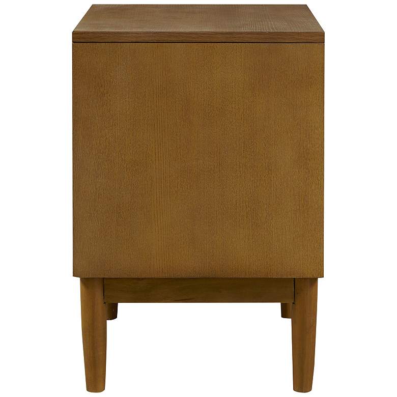 Image 5 INK + IVY Mallory 20" Wide Walnut 2-Drawer Modern Nightstands Set of 2 more views