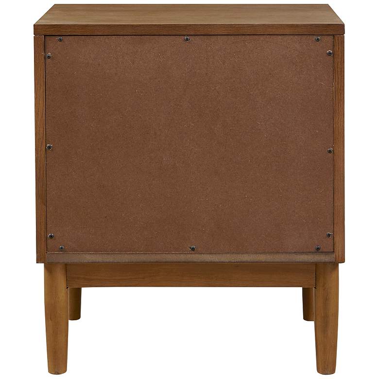 Image 6 INK + IVY Mallory 20" Wide Walnut 2-Drawer Modern Nightstands Set of 2 more views