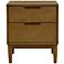 INK + IVY Mallory 20" Wide Walnut Wood 2-Drawer Nightstand