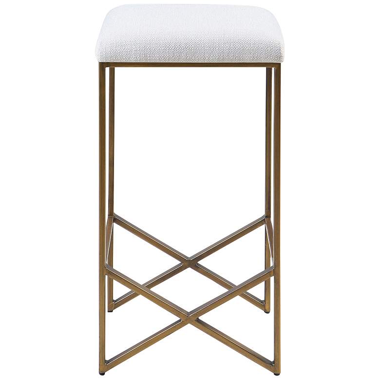 Image 7 INK + IVY Marino 26" Ivory Fabric Counter Stool more views