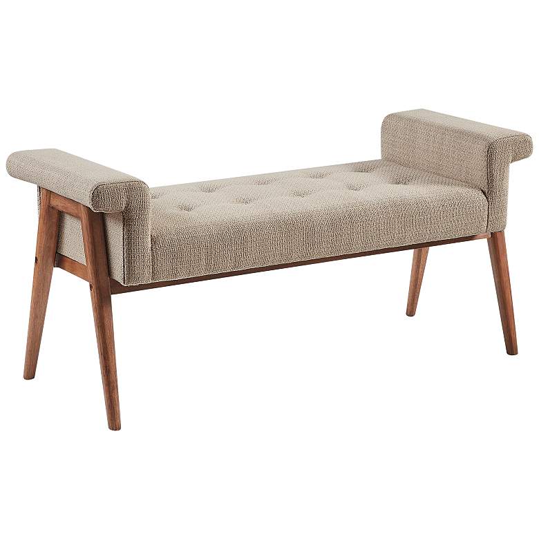 Image 2 INK + IVY Mason 49 1/4" Wide Tan Tufted Fabric Accent Bench