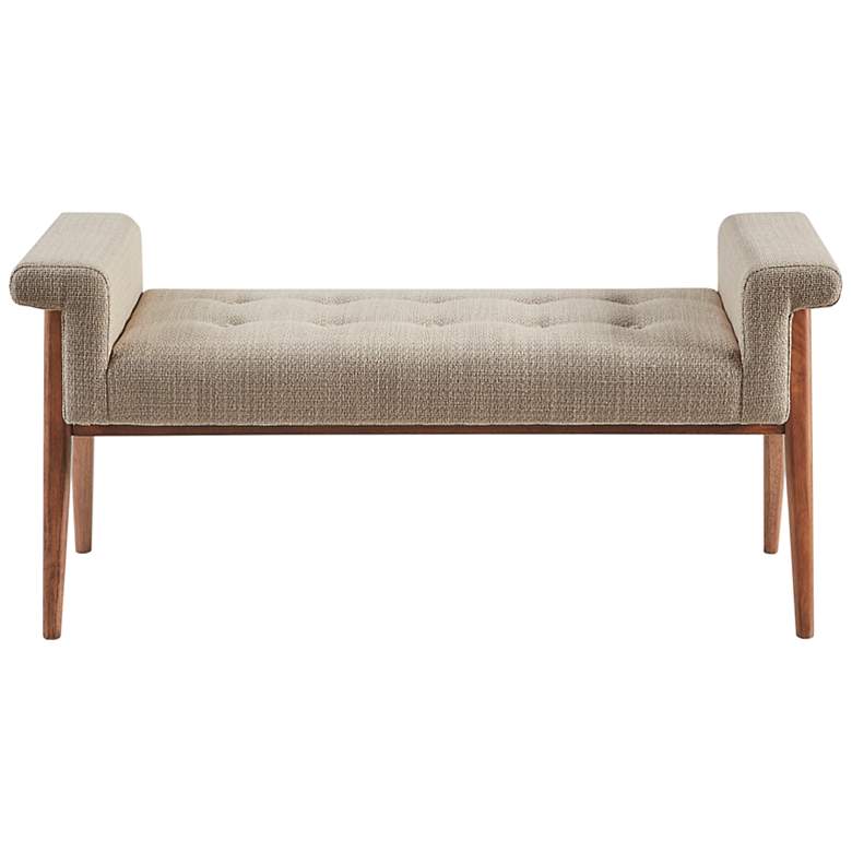 Image 7 INK + IVY Mason 49 1/4" Wide Tan Tufted Fabric Accent Bench more views