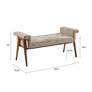 INK + IVY Mason 49 1/4" Wide Tan Tufted Fabric Accent Bench