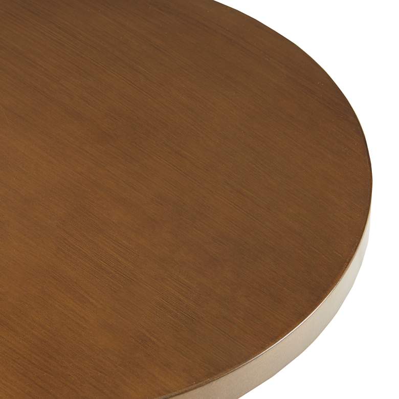 Image 4 INK+IVY Mercer 16" Wide Bronze Pedestal Accent Table more views