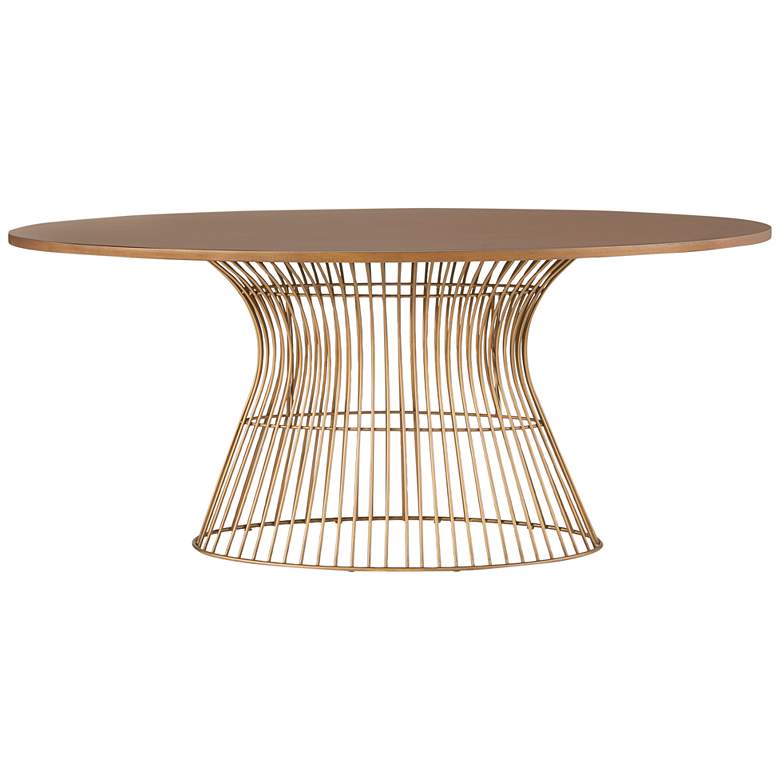 Image 2 INK + IVY Mercer 68" Wide Bronze Oval Dining Table
